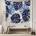 thumbnail image 5 of Blue Palm Leaves Tapestry for Bedroom Wall Hanging Tapestry, Farmhouse Summer Beige Tropical Plants Ceiling Backdrop Tapestries Poster Blanket Wall Decor for Teens Room Living Room Dorm 55" x 73", 5 of 8