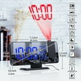 thumbnail image 3 of MesaSe Projection Alarm Clock for Bedroom Ceiling Digital Alarm Clock Radio with USB Charger Ports  7.3” Large LED Screen Dual Alarm Clock with 2 Sounds  Snooze, 3 of 8