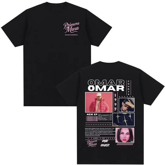 Omar Courtz Primera Musa Tour 2025 T-Shirt Unisex Short Sleeve Round Neck Tee Streetwear