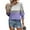 Purple, variant on SOOMLON 3/4 Sleeve T Shirts for Women Petite Tunic Cotton Stretchy Tops Casual Round Neck Shirts Cute Color Block T Shirts 2025 Trendy Spring Summer Ladies Tops Loose Fit Outfits Pullover Blue XL