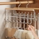 thumbnail image 4 of Percha de gancho de madera maciza | Organizador de ropa multifuncional de 8 ganchos | Almacenamiento de tirantes de ropa interior con chaleco | Estante de armario antideslizante que ahorra espacio, 4 of 6