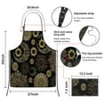 thumbnail image 3 of Black Gothic Sun Moon Pattern Apron-Garden Aprons for Women with Pockets-Cotton Linen Waterproof Kitchen Cooking Gardening Aprons Adjustable for Kitchen,Cooking,BBQ and Salon 33x27 Inch, 3 of 7