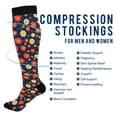 thumbnail image 2 of FORMRS Womens Knee High Socks Casual Long Thick Travel Daily Wear, 2 Pairs, Red Floral, 2 of 6
