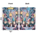 thumbnail image 4 of Wobogo Cute Christmas Gnomes Acrylic Writing Pad Silver Clip Stardard Size A4 Office Decorative for Students Workers 12.5×9in, 4 of 10