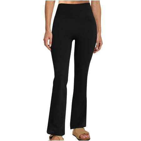 Valueadd New Women s Yoga Pants High Waisted Flared Leggings Workout Bell Bottoms Leggings