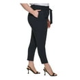 thumbnail image 3 of CALVIN KLEIN Womens Black Pocketed Zippered Hook And Bar Closure Pleated Wear To Work Straight leg Pants Plus 20W, 3 of 4