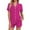 Hot Pink, variant on Women's Soft Short Sleeve Pajama Set Button Down Sleepwear Comfortable Nightwear Home Outfit