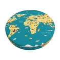 thumbnail image 2 of Lsque World Map With Landmarks Round Bar chair cushion covers Velvet Fabric Premium Comfort Protects from Scratches and Stains for 14-17 Inch Chair- 14 inch, 2 of 7