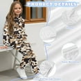 thumbnail image 6 of Uorisanigo Kids Sweat Suit Set, 2-Piece Graphic Printed Brown Cow Print Pullover Sweatshirt Cargo Sweatpants for Boys Girls, Hoodie & Athletic Jogger Pants Outfit, 6 of 7