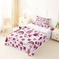 thumbnail image 3 of Manfei Dreamy Castle Twin Sheets, Butterfly Rainbow Bedding, Light Pink, 3 Pieces, 1 Flat Sheet, 1 Fitted Sheet and 1 Pillowcase, 3 of 6
