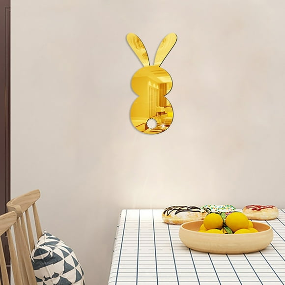 Sentmoon Up to 90% Off 3D Acrylic Wall Decals Frameless Full Length Mirror Easter Rabbit Gym Length Mirror For Wall Bathroom Bedroom Door Tiles Todays Deals Clearance Sales