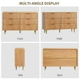 thumbnail image 5 of Huisuilinss Fluted 3/5/6 Drawer Dresser For Bedroom,Wood Wide Chest Of Drawers,Tall Nightstand,Double Dresser,Modern Side Table With Metal Handle & Feet For Living Room Hallway, 5 of 7