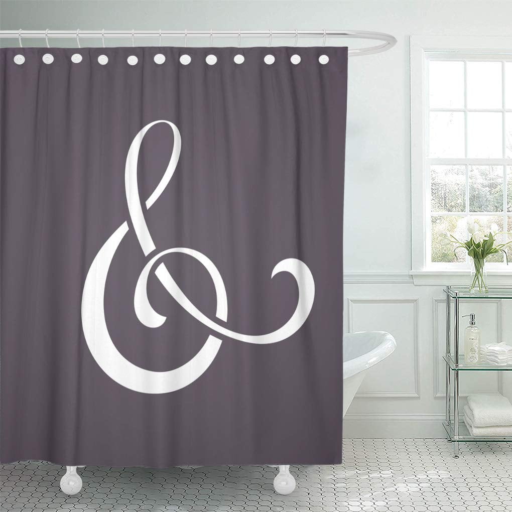 Yusdecor Script Custom Ampersand Character Curl Dingbat Drawing Drawn Elegance Bathroom Decor Bath Shower Curtain 60x72 Inch Walmart Canada