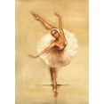 thumbnail image 2 of Gold, Caroline 24x32 Black Ornate Wood Framed with Double Matting Museum Art Print Titled - Ballerina I, 2 of 4
