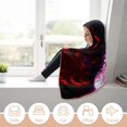 thumbnail image 6 of Demon Slayer Wearable Blanket Cloak Arctic Velvet Hooded Blanket Soft Fuzzy Hoodie Blanket Cape for Adults Kids 50"x60", 6 of 8