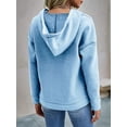 thumbnail image 2 of Saodimallsu Womens 1/4 Button Down Hoodies Casual Pullover Sweatshirts with Big Pockets, 2 of 3