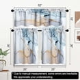 thumbnail image 6 of Marble Grey Kitchen Curtain Valance and Tiers, 3Pcs Abstract Marble Art Valance Set Colorful Rod Pocket Curtain for Kitchen Window Modern Unique Patterns, 6 of 6