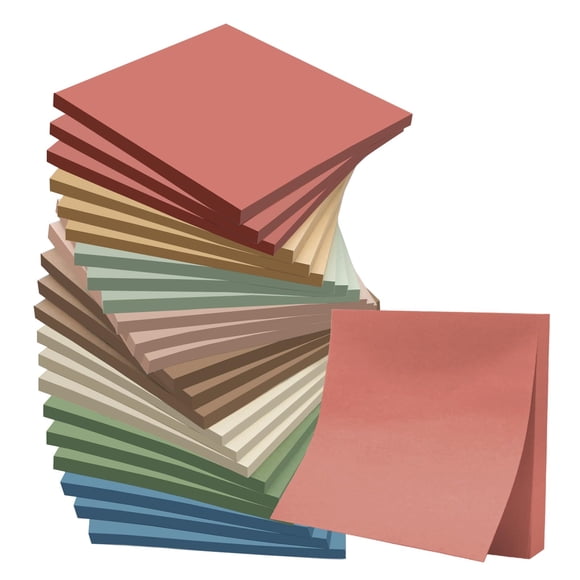 Notas Adhesivas HCTBN 3x3" 24 Bloc de Colores Vintage con Adhesivo Fuerte