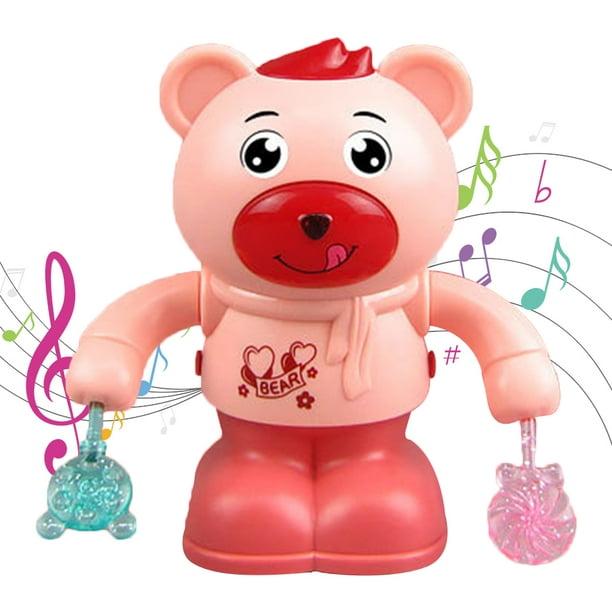 Juguetes eléctricos de oso ruidoso movibles con plástico ligero de música para regalos de vacaciones para niños Hugtrwg Para estrenar