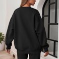 thumbnail image 5 of Garbnen Crew Neck Sweatshirt Women Fleece Women Long Sleeve Shirt Casual Fall Winter Warm Oversized Trendy Womens Pullover Black XXL, 5 of 7