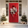 thumbnail image 4 of Christmas Door Cover Door Curtain, Polyester Fabric, Standard 35x71 Inch, for Door Wall Desktop Decoration, Easy Install Punch-Hang, Holiday Party Decor, 4 of 6
