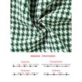 thumbnail image 5 of DARING DIVA Women's Houndstooth Collarless Plaid Cropped Tweed Jacket S Green, 5 of 6