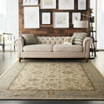 thumbnail image 2 of Nourison Living Treasures 30" x 144" Wool Indoor Rug in Ivory-Aqua, 2 of 5