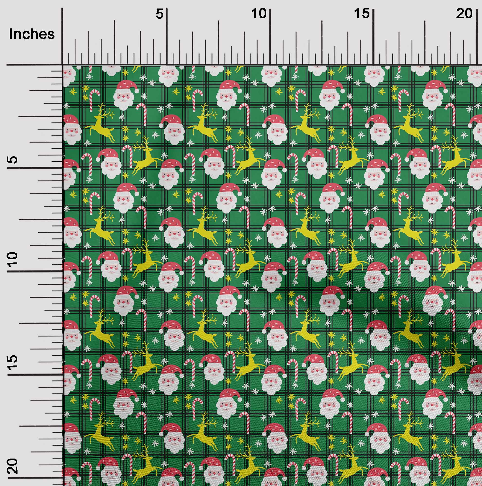 oneOone Cotton Jersey Green Fabric Merry Christmas Sewing Fabric By The Yard Printed Diy Clothing Sewing Supplies 58 Inch Wide-XII