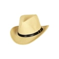 thumbnail image 1 of Top Headwear Paper Braid Cowboy Hat w/ Buckle Band - Beige, 1 of 1