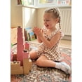 thumbnail image 6 of Loicainy Baby Girls clothes Cute Checkered Outfit 6 12 18 24 Months 2T 3T 4T Bow Sling Top Ruffle Shorts for Summer Play, 6 of 10