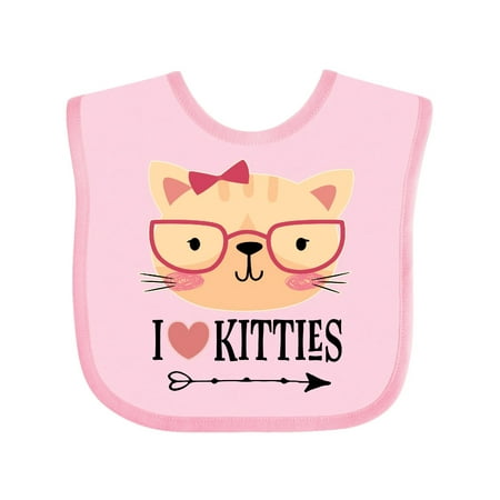 

Inktastic Cat Lover I Love Kitties Gift Baby Girl Bib