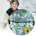 thumbnail image 4 of Heavy-Duty Inflatable Snow Tube & Snow Sled - Cold-Resistant Wear-Resistant Winter Outdoor Snow Toy - Family-Friendly for Snowy Hills Backyard Camping Trips, 4 of 8