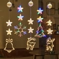 thumbnail image 4 of Luces LED con ventosa para Navidad, Papá Noel, copo de nieve, alce, decoración de ventanas, decoración navideña para el hogar, luces de Año Nuevo, Navidad, 4 of 5