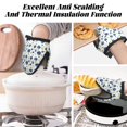 thumbnail image 3 of leaf Blueberries pattern Oven Mitts Heat Resistant - Soft Lining Silicone Mini Oven Mitts with HangingLoop, Kitchen Oven Gloves Heat Resistant 500℉ for Cooking Baking Microwave, 3 of 7