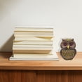 thumbnail image 5 of Owl Statue and Figurine for Home Decor Accents Adorable Owl for Shelf Bookshelf Bedroom Living Room Office Table Desk Modern Decorations Animal Owl Sculpture for Birds Lovers, 5 of 6