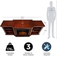 thumbnail image 4 of Real Flame Valmont 74" Electric Fireplace TV Stand in Dark Mahogany, 4 of 9