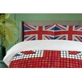 thumbnail image 4 of Ambesonne Union Jack Duvet Cover Sets, Mosaic British Flag, 2-Queen, Royal Blue Red White, 4 of 7
