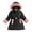 Black, variant on lnmuld Kids Down Jacket Children's Winter Padded Padded Jacket Thickened Fashion Down Jacket Solid Color Size:4-5 Years