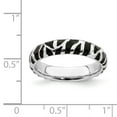 thumbnail image 5 of 925 Sterling Silver Stackable Expressions Polished Enameled Animal Print Ring Size: 6; for Adults and Teens; for Women and Men, 5 of 5