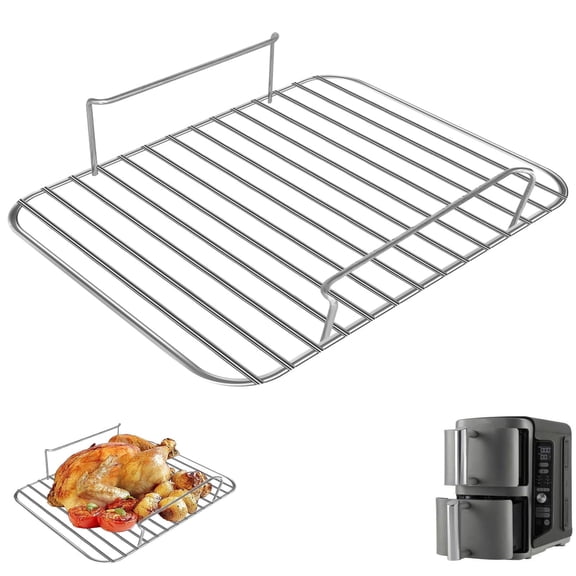 GWY Air Fryer Wire Rack for Ninja SL401 DoubleStack XL 2 Basket Air Fryer, 8.5"×7.2"×1.8" Stainless Steel Replacement Accessory