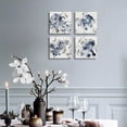 thumbnail image 3 of Blue Watercolor Flower Wall Art Pictures for Bedroom Wall Decor Kitchen Wall Art Blue Botanical Wall Art Bathroom Pictures for Wall Artwork for Home Walls Framed 14x14inch x4pcs, 3 of 6