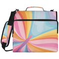 thumbnail image 2 of Zipper Binder with Shoulder Strap 2 inch 3 Ring Waterproof File Folder Organizer Bag 500 Sheet Colorful Rainbow Butterfly, 2 of 8