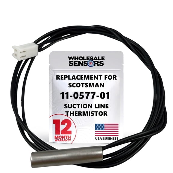 Wholesale Sensors Replacement for Scotsman 11-0577-01 Suction Line Thermistor 12 Month Warranty & USA Support