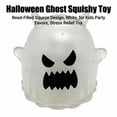 thumbnail image 2 of Halloween Ghost Squishy Toy with Bead-Filled Squeeze Design, White, for Kids Party Favors, Relaxation Toy, 2 of 3