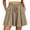 Khaki, variant on Women's Flowy Summer Shorts Drawstring Elastic Ruffled Trim High Waisted Casual Dressy Shorts Summer Beach Vacation Short Pants with Pockets