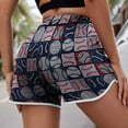 thumbnail image 4 of Aoujea Shorts for Women Plus Size for Women's Lightweight Shorts Casual Print Shorts Pants Elastic Waist Drawstring Comfy Shorts Navy on Clearance, 4 of 6