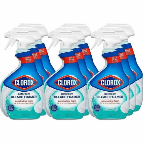 30 oz. Spray Bottle Bathroom Foamer with Bleach - Ocean Mist (9/Carton) | Pack of 2 Cartons (18 Total)