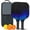 Black, variant on Pickleball Paddles Set Of 2, Fiberglass Surface, Fluid Smoke Aurora Art Style, 4 Balls & Bag