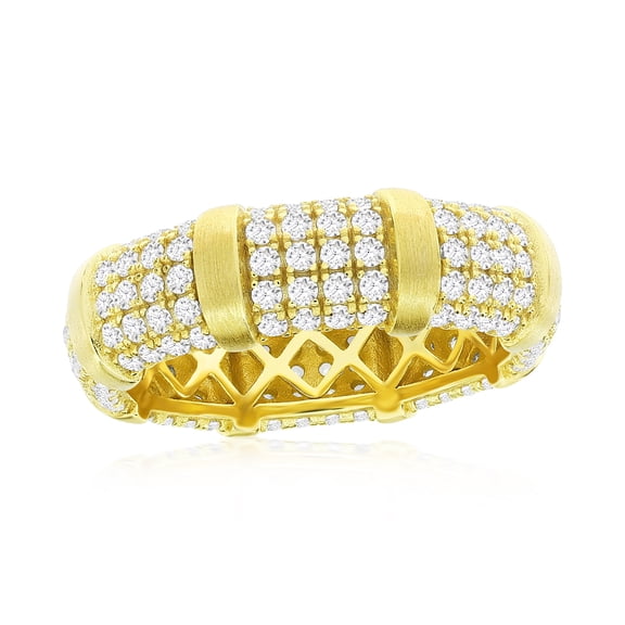 Beaux Bijoux Micro Pave Simulated Diamond CZ Rings in Sterling Silver | Eternity Ring for Women | Fine Rings for Her