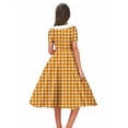 thumbnail image 4 of YuXingFu Dresses for Women 2026 Mid-Length Plus Size Womens Dress Short Sleeve Solid Color Casual Summer Orange M, 4 of 6